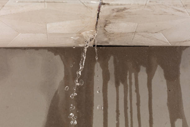 Professional Burst Pipe Cleanup technician working in Clark, NJ